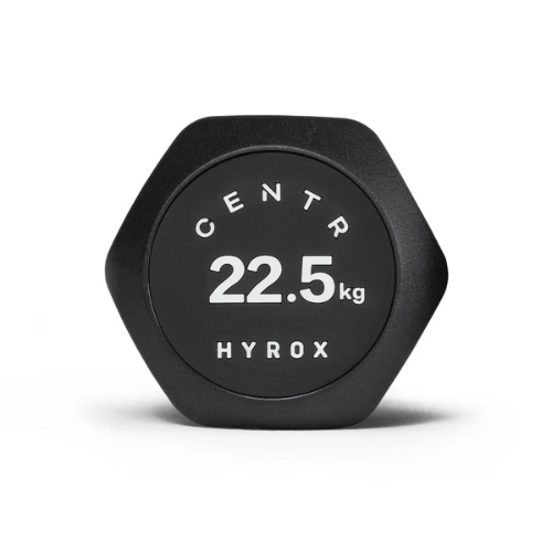Centr Hyrox 22.5kg black hexagonal dumbbell