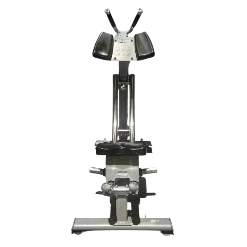Commercial gym ab crunch exercise machine on white background