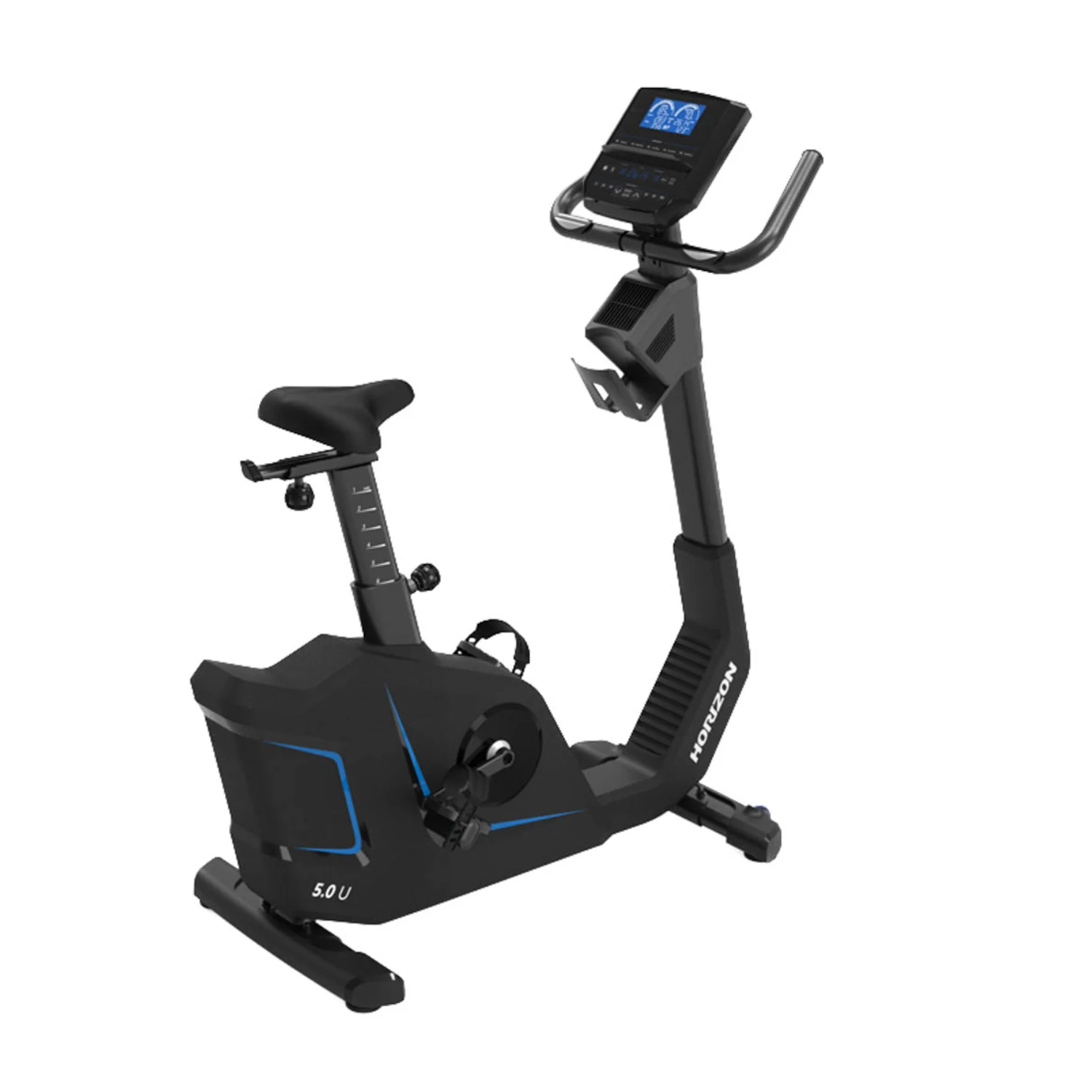 Horizon Fitness 5.0U upright exercise bike in black