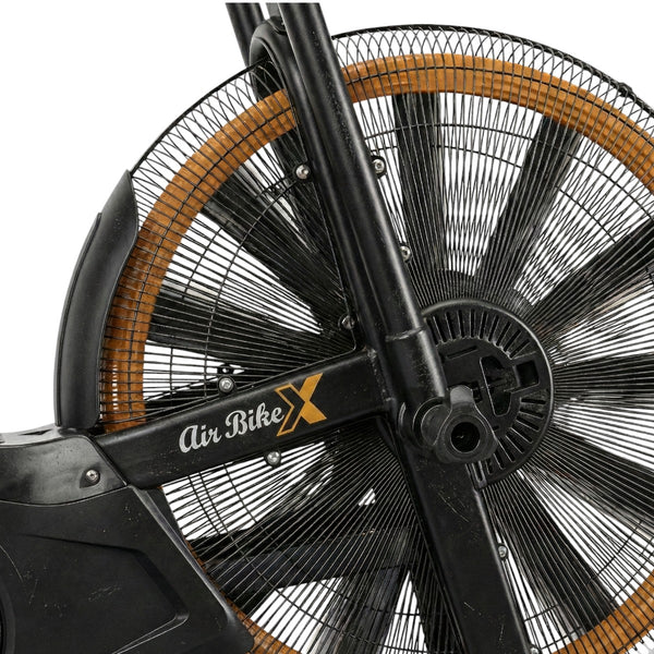 Air Bike X fan wheel close-up fitness equipment