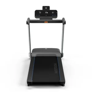 Horizon branded black treadmill with digital display console