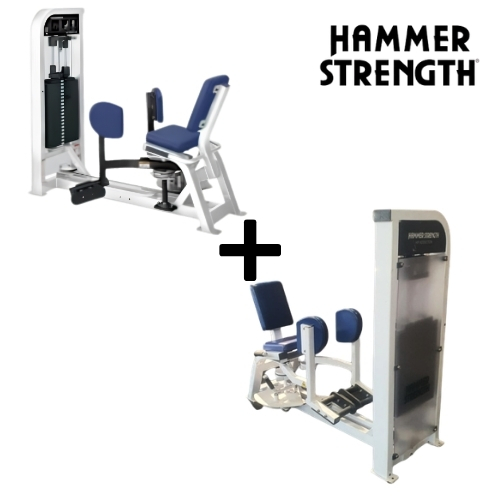 Hammer Strength hip abduction and adduction machine combo set
