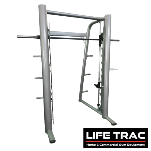 Life Trac commercial Smith machine gym equipment silver