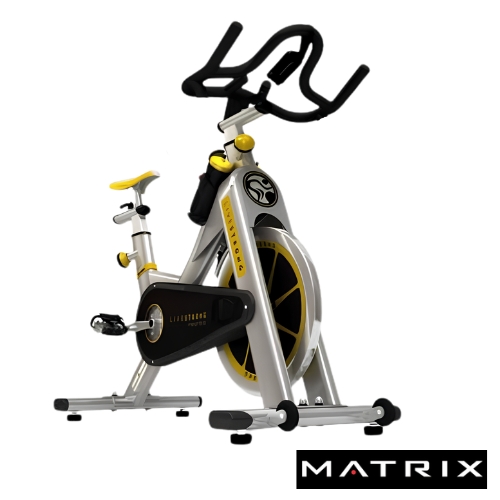 Matrix Livestrong indoor cycling spin bike yellow silver