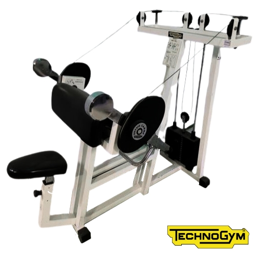 Technogym leg press cable gym machine white frame
