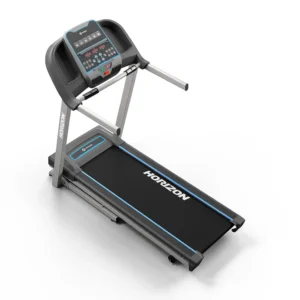 Horizon branded electric treadmill with digital console