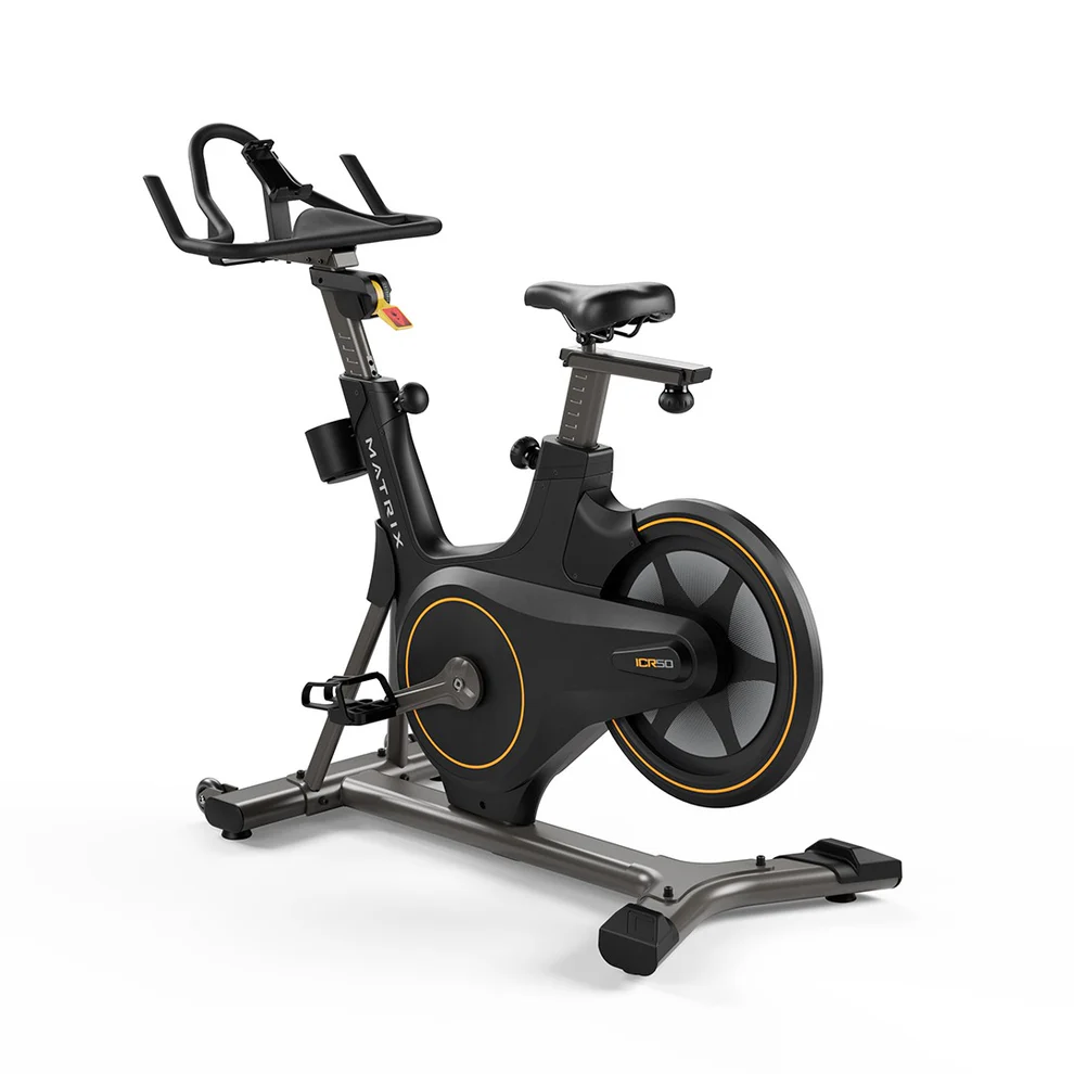 Matrix ICR50 indoor cycling spin bike in black and gold
