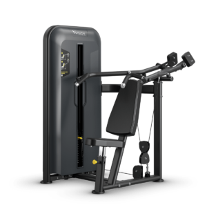 Vision Fitness shoulder press gym machine in dark grey