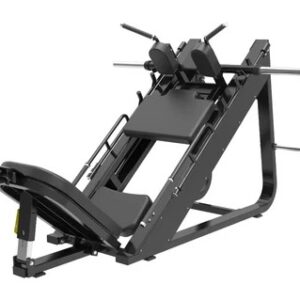 Black commercial leg press hack squat gym machine