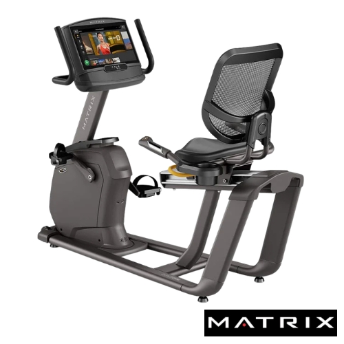 Matrix recumbent exercise bike with touchscreen display