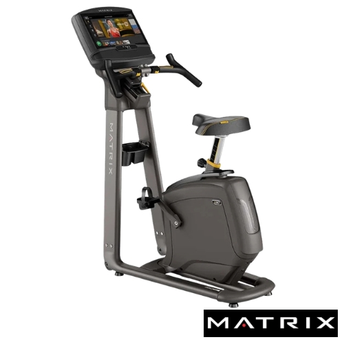 Matrix upright exercise bike with touchscreen console