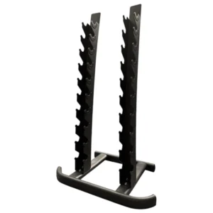 Black steel vertical dumbbell storage rack for gym