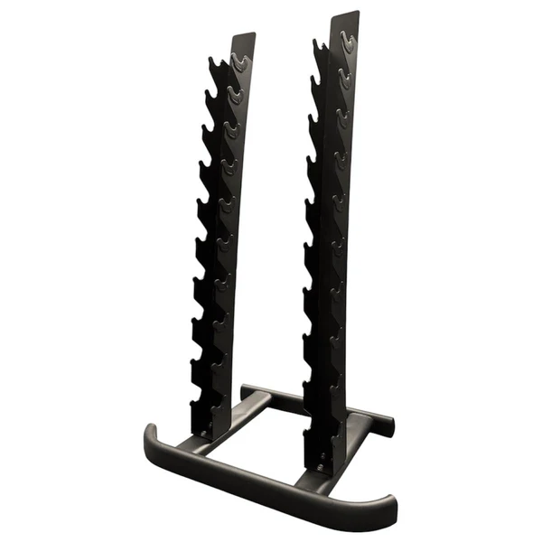 Black steel vertical dumbbell storage rack for gym