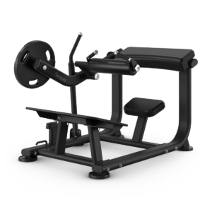 Vision Fitness black plate-loaded seated row gym machine