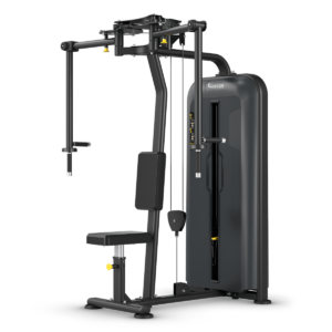 Vision Fitness pec fly rear delt gym machine in black