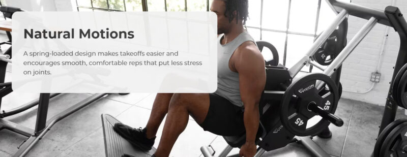 vision | keystone series hack squat vst700pl81 Man performing leg press on Vision Fitness machine