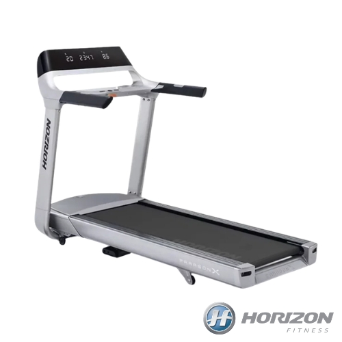 Horizon Fitness Paragon X treadmill on white background