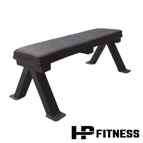 HP Fitness flat weight training bench in black