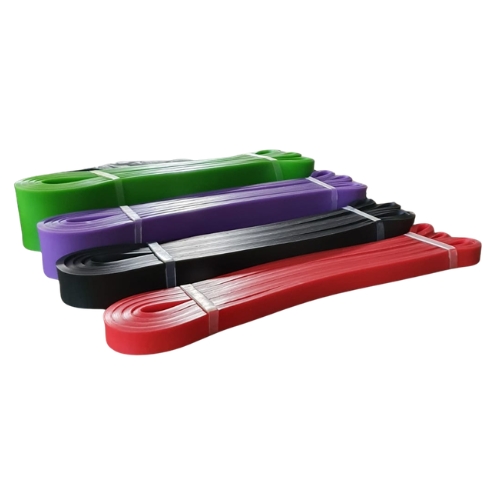 Set of four colourful resistance bands for exercise