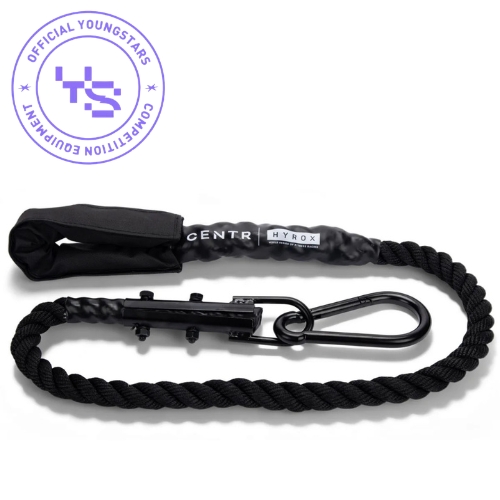 CENTR HYROX black training rope with carabiner clip