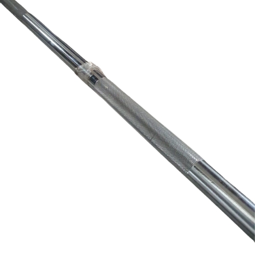 Chrome Olympic barbell with knurled grip section