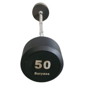 50kg Surpass brand black rubber barbell weight